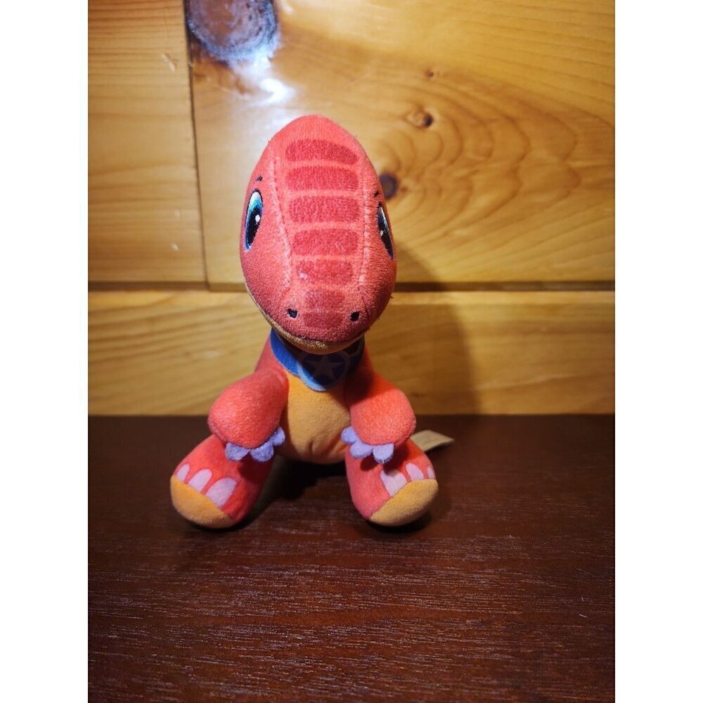 Dino Ranch Mini Dinosaur Plush BLITZ 6" Plush Red And Green Stuffed Dinosaur